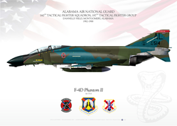 Color Litho - F-4D 66-7514 160th TFS, 187th TFG Alabama ANG  
